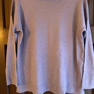 Eileen Fisher merino wool light purple tunic sweater